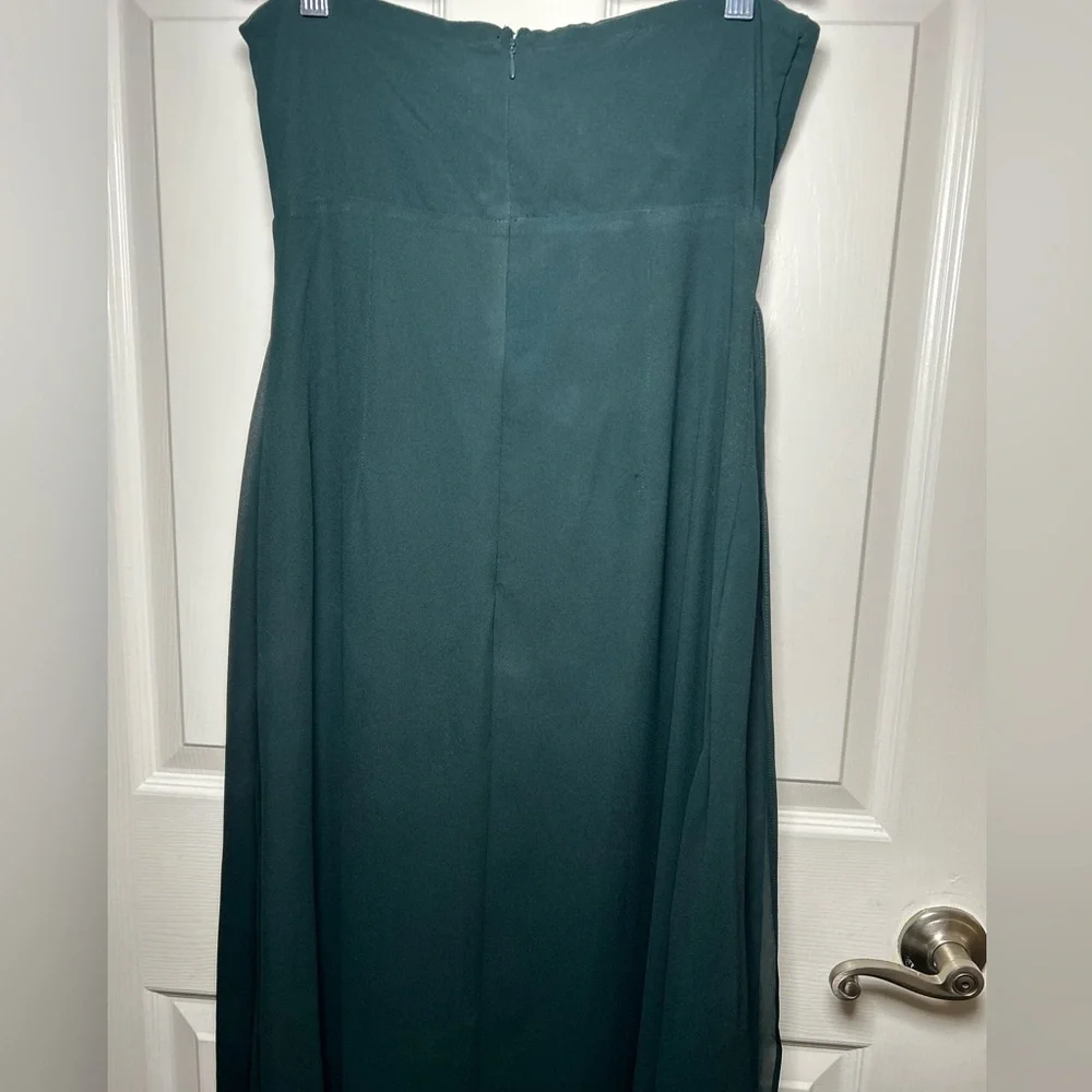 Lulu's Dark Teal Blue Green Maxi Dress - Picture 10 of 15
